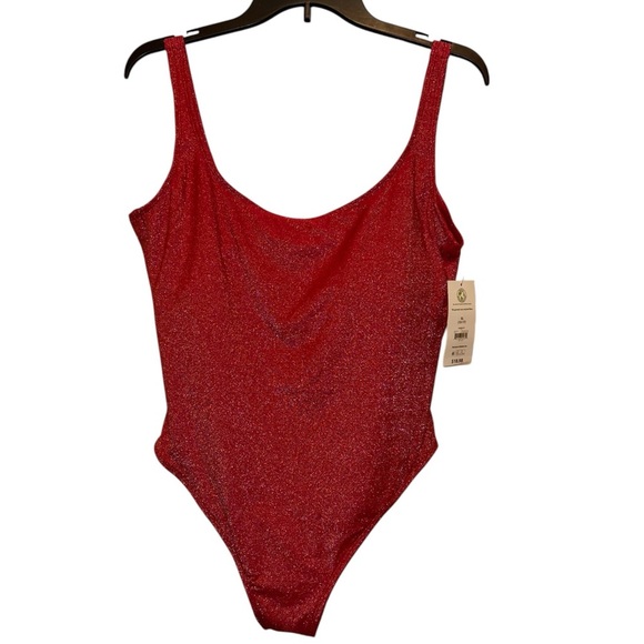 no boundaries women’s red one piece swimsuit - Picture 2 of 5